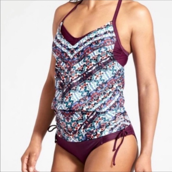 ATHLETA Marrakesh Side Scrunch Tankini Swim Top - Picture 3 of 16